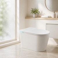 Ensemble WC intelligent avec bidet électrique, siège chauffant, chasse d'eau automatique et accessoires