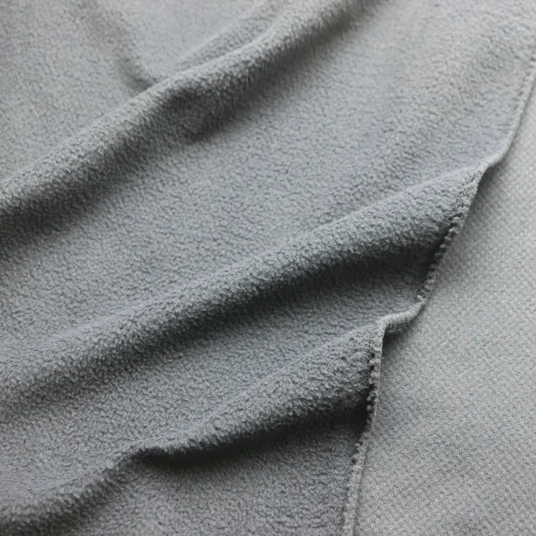 ผ้าขนแกะขั้วโลกผ้าด๊อบบี้ขนแกะหยาบทำจากโพลีเอสเตอร์แบบรังผึ้งผ้าขนแกะขั้วโลกสำหรับตัดเย็บเสื้อผ้า