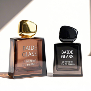 New Arrival Luxury Amber Perfume Spray Bottle Glass Crimp <b>Empty</b> Clear Square 50ml 100ml Wooden Cap Perfume Bottle With <b>Gift</b> <b>Box</b> - Product Image 6
