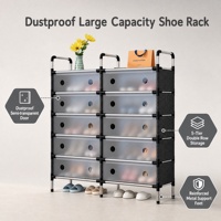 Meuble de rangement à chaussures moderne en métal multicouche, anti-poussière et antirouille, pour la maison et la chambre