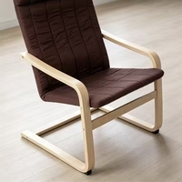 Fauteuil d'intérieur en bois de bouleau massif au design moderne et populaire 2025, tissu en coton de haute qualité, confortable et abordable pour salon YONGCHAO YC-05-D