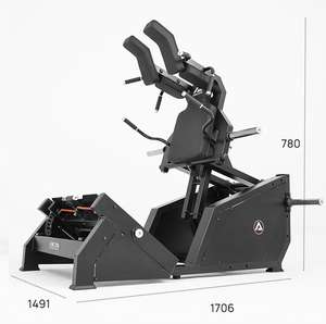 健身房力量锻炼器材哈克深蹲机大腿臀部训练器双向深蹲架高品质耐用 - Product Image 3