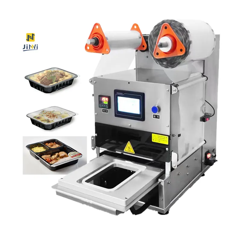 Jinyi DF250TA-E bảo quản thực phẩm bậc thầy nóng bữa ăn khay niêm phong máy thức ăn nhanh khay ăn trưa hộp niêm phong máy đóng gói
