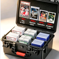 Boîte de rangement verrouillable en aluminium pour cartes gradées, avec doublure EVA étanche, personnalisée pour cartes de sport et étoiles, pour la conservation des slabs gradés, type boîte à outils de collection