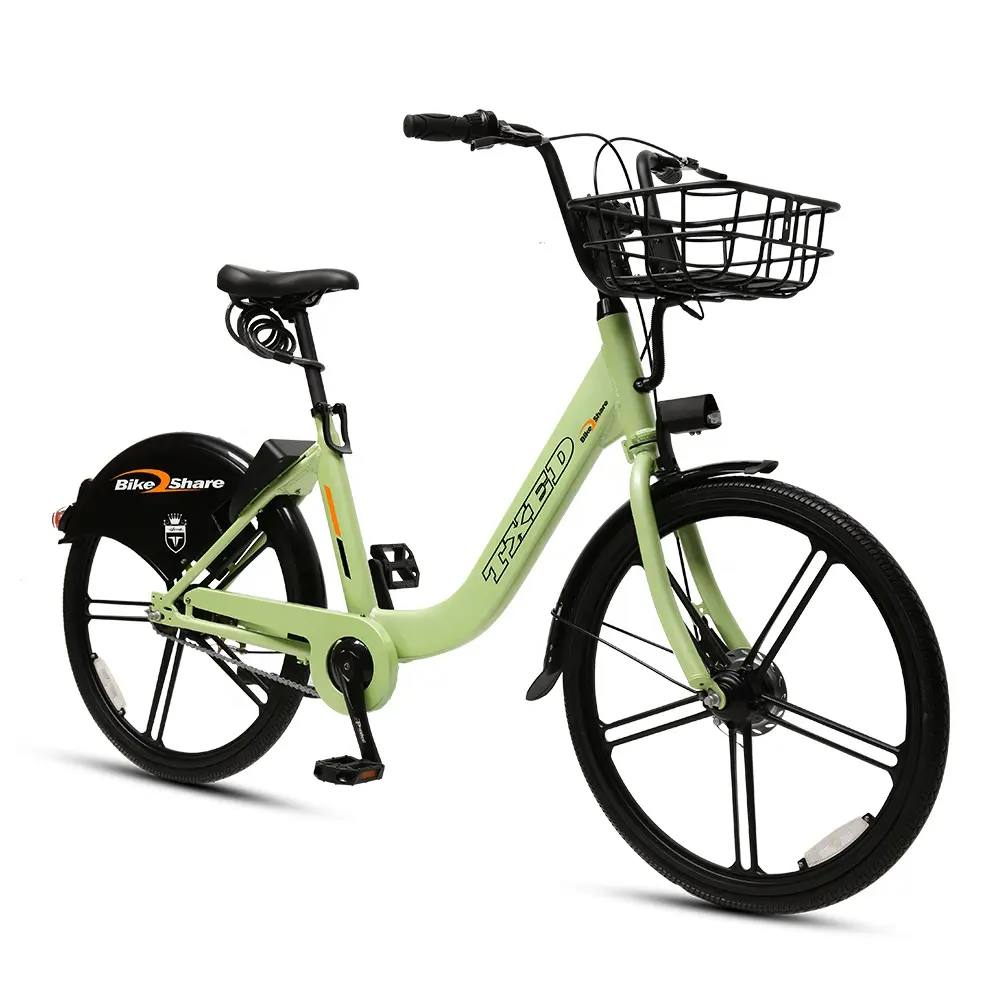 Bloqueio automático de compartilhamento de cidade TXED para bicicleta de bicicleta de velocidade única de 26 polegadas