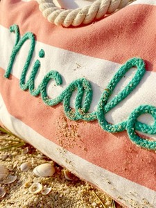 Sac fourre-tout en toile personnalisable, moderne, grande capacité, pour la plage, les voyages et le shopping, avec fermeture éclair - Product Image 2