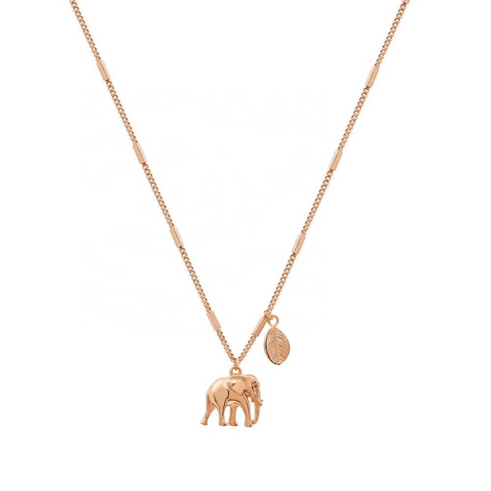 Gold Elephant Necklace Tiffany - 925 Silver Minimalist