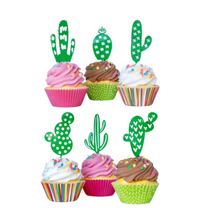 ชุดตกแต่งเค้กอะคริลิค รูปกระบองเพชร น้ำผึ้ง และความหวาน 6 ชิ้น สำหรับงานวันเกิด - Product Image 5