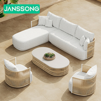 Meubles d'extérieur, chaise en corde tressée pour patio, canapé de terrasse, canapé de jardin, chaise longue de détente, ensemble de canapés modernes pour hôtel et jardin