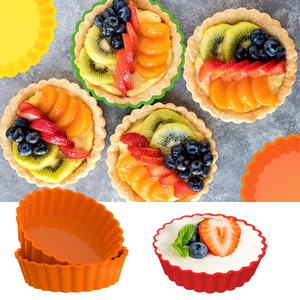 Moule à gâteau en silicone antiadhésif de 4,4 pouces en forme de fleur, qualité alimentaire, outils pour gâteaux et tartes - Product Image 5