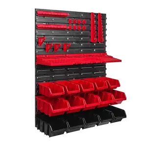 576x780mm Plastic Storage Boxes and Bins Pegboard Wall Organizer for Garage and Tool Storage Tool Storage 28 BoxesBin (28 Boxes)