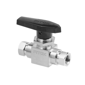 Bille en acier inoxydable Fitok Type 2 voies sans espace mort, prix économique, résistante aux pressions élevées (psi) - Product Image 1