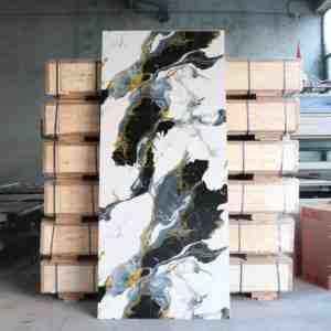 방수 내화 1.22*2.44m 크기 PVC 대리석 시트 3mm 두께 대리석 교체 1 년 보증 호텔 - Product Image 6