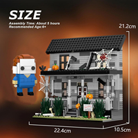 Kits de construction de figurines et de maisons d'horreur pour Halloween, très demandés, jouet de construction décoratif de collection, 586 pièces