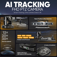 AVMATRIX KI-Tracking PTZ-Kamera mit 12X 20X 30X Optischem Zoom-Objektiv, HDMI & SDI Ausgang, USB-Aufnahme und LAN-Streaming