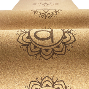 Tapis de yoga et d'exercice en liège 5mm 4mm 3mm 2mm avec blocs et sangle, non écologique - Product Image 4
