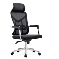 Chaise de bureau ergonomique pivotante en maille PP avec appui-tête, confortable, moderne, bon marché, pour ordinateur, design exécutif, vente en gros