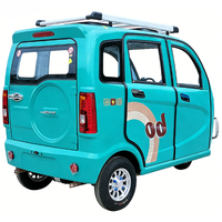 Tricycle électrique à trois roues pour passagers et marchandises, cabine fermée, double rangée, 60V 130Ah, 600W, charge rapide, personnalisé