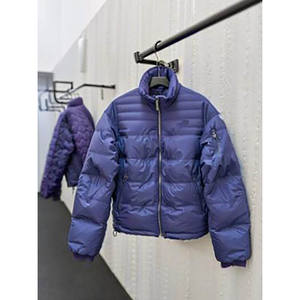 Veste d'hiver matelassée pour homme en gros avec capuche amovible, rembourrage en duvet de haute qualité, extérieur en nylon, coupe-vent en coton - Product Image 1