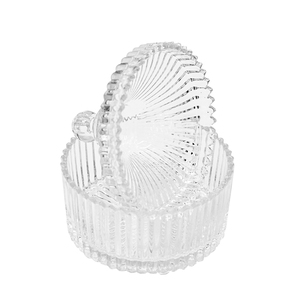 Bán buôn tùy chỉnh sang trọng nến thủy tinh Jar nến pha lê tàu chủ trang trí đám cưới Geo cắt với nắp cho nến làm - Product Image 6