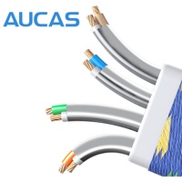 Kabel Patch jaringan kepang RJ45 kabel koneksi komputer Cat6 FTP kabel Jumper panjang 1m