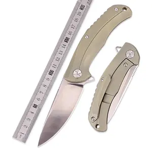 High-End Keramik Kugellager D2 Messer Titan Griff Falt tasche Tactics Outdoor Camping Überlebens messer