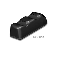 Station de charge double USB TP4-889 pour manettes sans fil PS4 avec support et alimentation, et lumière LED