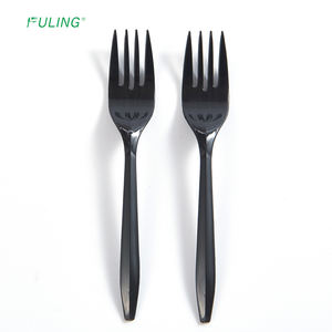 Tenedor Desechable de Plástico Blanco y Negro Envuelto Individualmente de PP/PS de FULING Manufacturer - Product Image 5