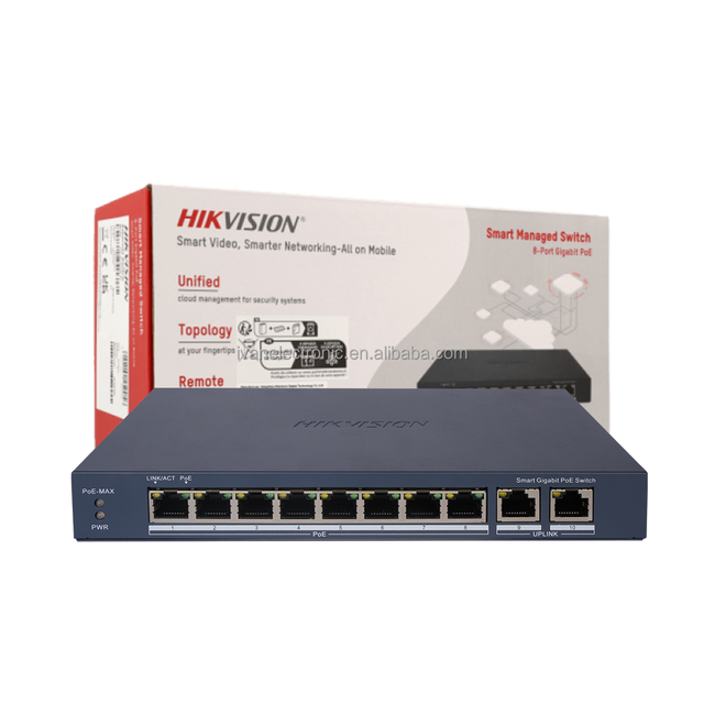 Brand New Original HIK DS-3E1510P-EI 8 Port Gigabit Smart POE Metal Switch