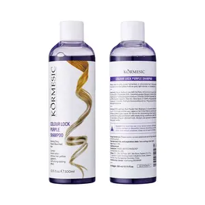 KORMESIC Anti- Brassy Purple Blue Hair Shampoo Private Label Purple Toning Shampoo For Blonde And Silver Hair Fading Treatment