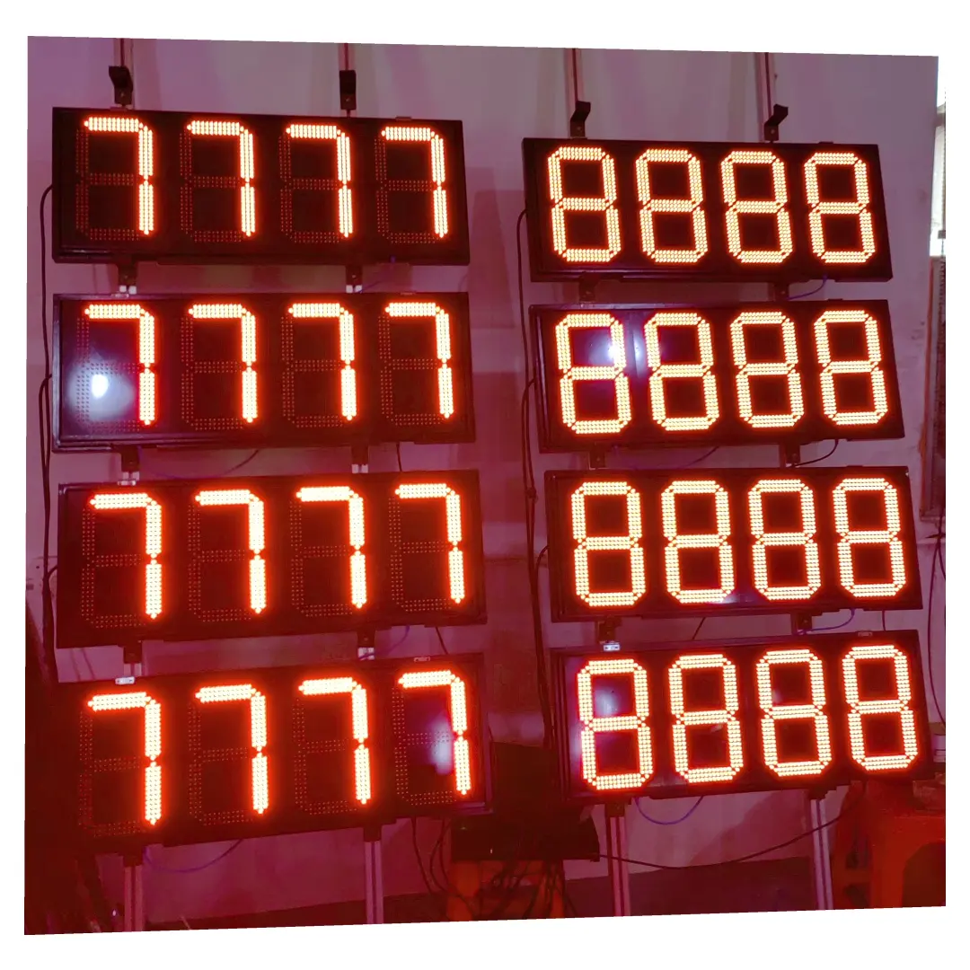 Numero di cifre 8.8.8.8.8 di colore bianco puro 18 pollici con segni di prezzo elettronici della stazione di servizio
