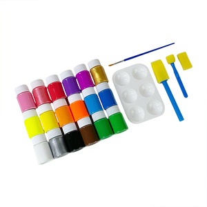 Juego de <span class=keywords><strong>Pintura</strong></span> Acrílica Templada <span class=keywords><strong>al</strong></span> por Mayor, 18 Colores, 30 ml, No Tóxica, para Manualidades y Dibujo con Pincel - Product Image 6