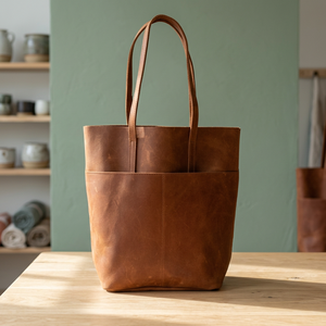 Sacs à main en cuir véritable pour femmes de qualité supérieure BS INTERNATIONAL, élégants, avec fermeture à glissière, 100% imperméables, légers - Product Image 1