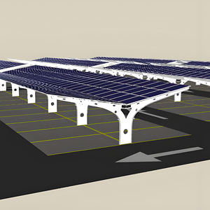 Grand hangar résidentiel de voiture électrique panneau photovoltaïque <span class=keywords><strong>auvent</strong></span> de stationnement voiture charge Pile traitement de soudage-système de montage solaire - Product Image 2