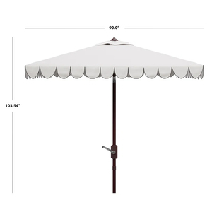 Ombrellone da Spiaggia Quadrato Moderno Impermeabile 2,7m con <span class=keywords><strong>Logo</strong></span> Personalizzato, Palo in Acciaio Inox, Inclinazione Regolabile, Protezione Solare, Manovella per Patio - Product Image 2
