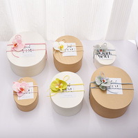 Ovale tweedelige kraftpapieren cadeaudoos met aangepast logo, groothandel, creatieve bakkerij, handgemaakte zeep, grapefruit-favorietenverpakking