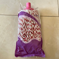 Tête de balai serpillère en fil de coton rouge et blanc torsadé, tête de rechange pour balai à vis, recharge pour nettoyage de sol domestique et commercial