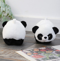 Peluche Panda Kawaii 18 cm, jouet animal en peluche doux, pince à rideau Panda noir et blanc, poupée à câliner