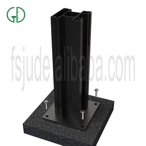 Gd Đen nhôm bài hàng rào lan can Nắp ánh sáng đường ray kênh WPC Composite vườn - Product Image 4