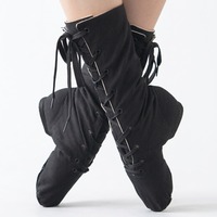 Chaussures de danse jazz en toile à semelle souple et tube haut, modèle BW2201, directement de l'usine, pour la danse moderne, folklorique et classique, idéales pour l'entraînement.