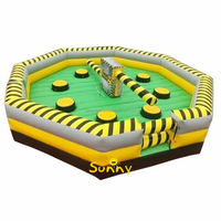 Top qualité Big ball gonflable wipeout obstacle sauts et limites parcours d'obstacles gonflable grande balle à vendre