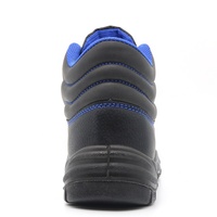 Bottes de Sécurité Industrielles Homme Économiques, en Cuir Artificiel PU Noir Anti-dérapant, Résistantes à l'Huile, Anti-Perforation, avec Embout en Acier