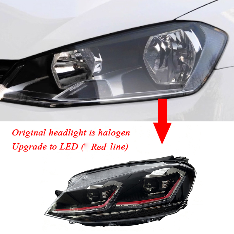 GOLF 7 rosso (aggiornamento alogeno LED) 2 pz = 1set
