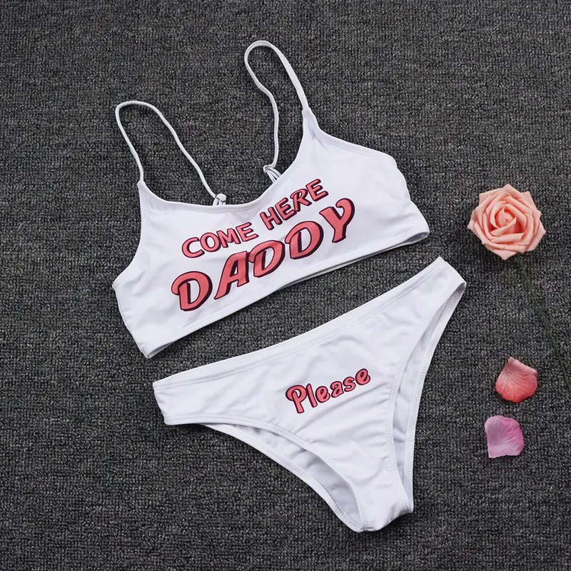 Bán Buôn Phụ Nữ Đến Đây Daddy Bikini Dây Kéo Bikini Hai Mảnh