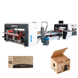 QZD Umweltfreundliche Faltschachtel-Klebemaschine Wellpappe-Kartonformmaschine mit Einstellbarer Geschwindigkeit Papierkarton-Klebemaschine - Product Image 1