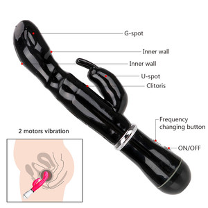 Diretta in fabbrica 10 velocità USB coniglio vibratore Dildo frequenza Sex Toy per il piacere delle donne - Product Image 6