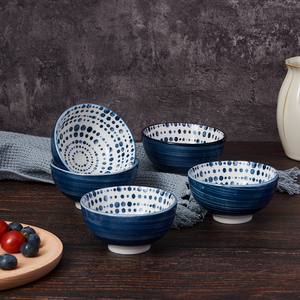 Bát trộn salad gốm sứ men xanh cao cấp bán buôn, nhiều mẫu in màu sắc, đồ dùng bàn ăn đánh bóng cho các bữa tiệc, bát xanh tùy chỉnh - Product Image 2