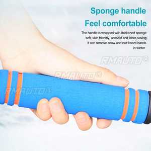 Outils de déneigement pour voiture, pelle à neige télescopique rotative en ABS bleu, réglable en longueur, pelle à neige portable pour véhicule, hiver - Product Image 3