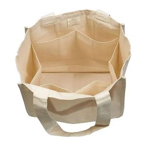Custom Printed Six Compartments Grocery Shopping Tote Fruit Shoulder Cotton <b>Canvas</b> <b>Bag</b> - Product Image 2