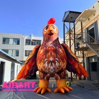 Ballon gonflable géant de poulet réaliste résistant aux UV, design DIY, pour animaux de ferme, figurine de dessin animé, poule gonflable géante
